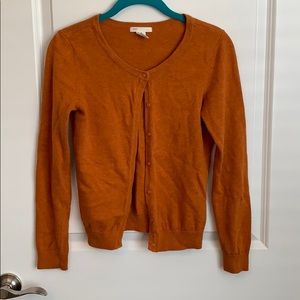 H&M Basic Rust Orange Long Sleeve Cardigan